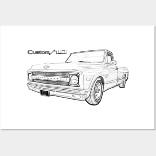 1970 Chevrolet C10 Pickup Truck Posters and Art